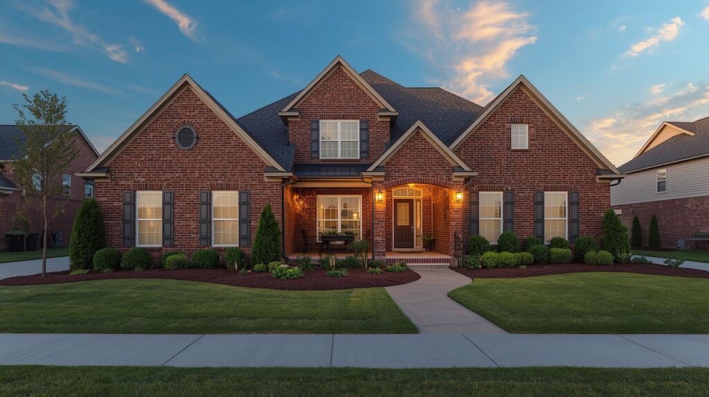 Home staging checklist for sellers showing curb appeal of a Tulsa home with fresh landscaping and updated front entry