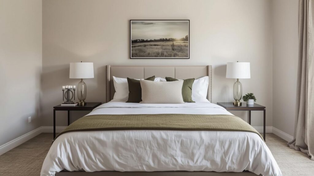 Room by room home staging guide showing a staged primary bedroom in a Tulsa home