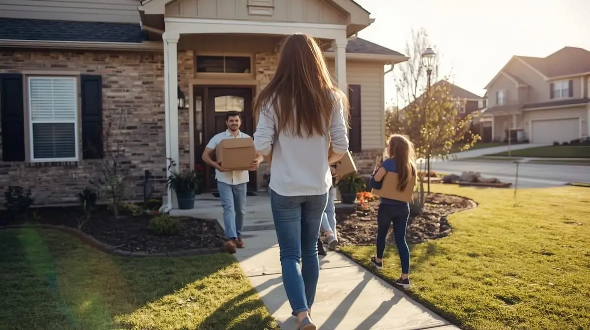 Family moving into a Tulsa home representing relocation trends