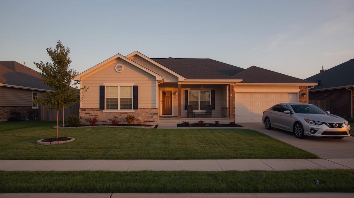 Cozy Tulsa starter home exterior for first-time homebuyers in the Tulsa metro.