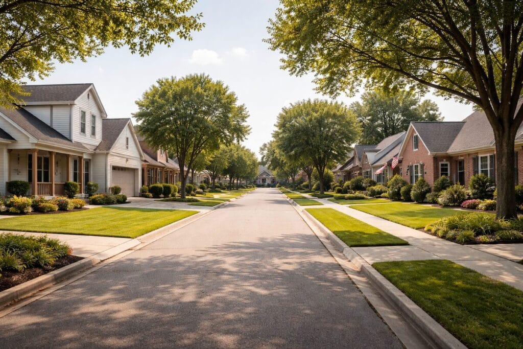 Tulsa neighborhood showing a mix of new construction and resale homes
