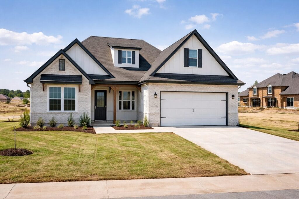 Newly built home in a developing Tulsa-area neighborhood