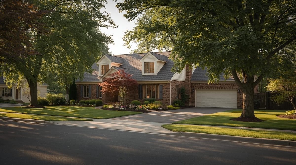 Well-kept Tulsa-style home representing reasons families move to the area.