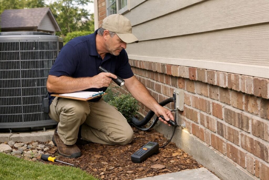 Home inspection in progress showing inspection costs when buying a home in Tulsa