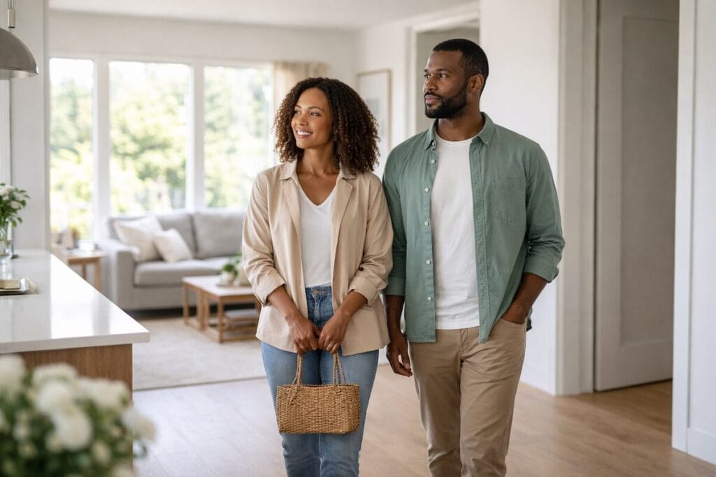 Buyers touring a Tulsa home during a showing
