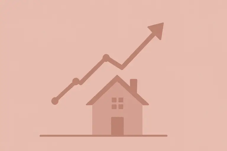 Minimalist housing market trend illustration representing the South Tulsa real estate market.