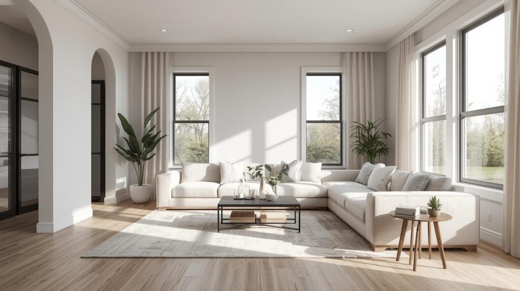Staged Tulsa living room ready for showings during the home-selling process.
