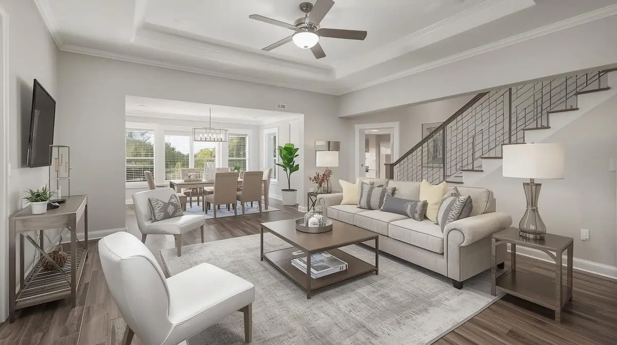 Staged interior of a move-in-ready Tulsa suburban home.