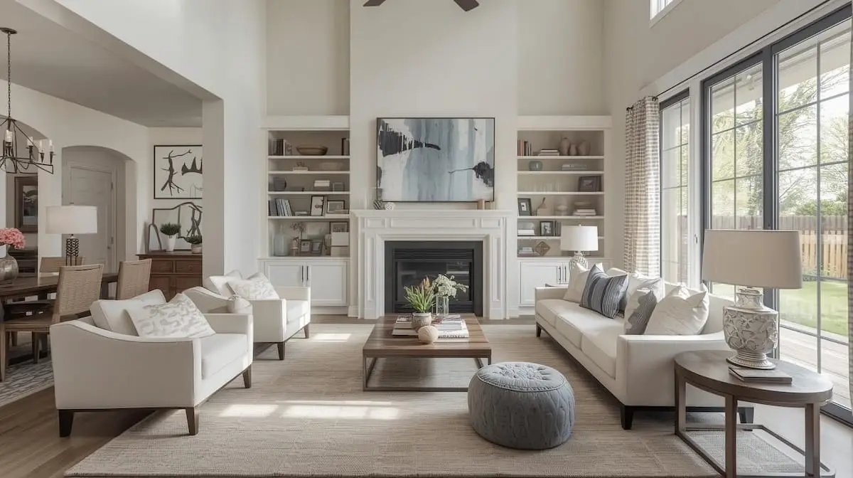Staged living room representing Tulsa home seller expectations in 2025