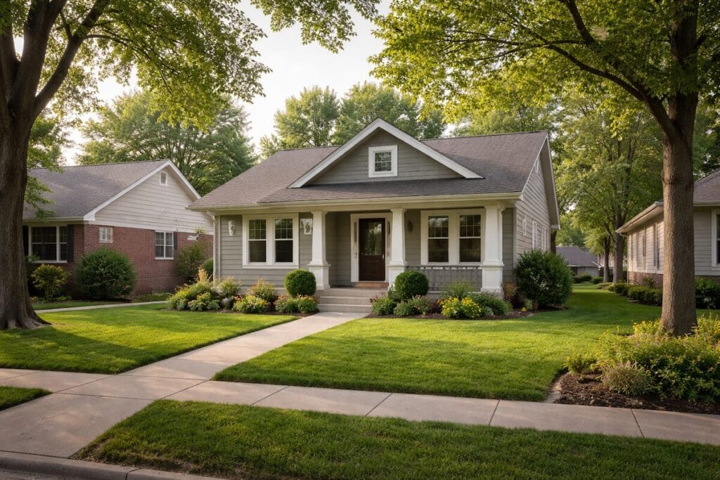 Buying a home contingent on selling in Tulsa shown through a quiet residential neighborhood with well-maintained homes