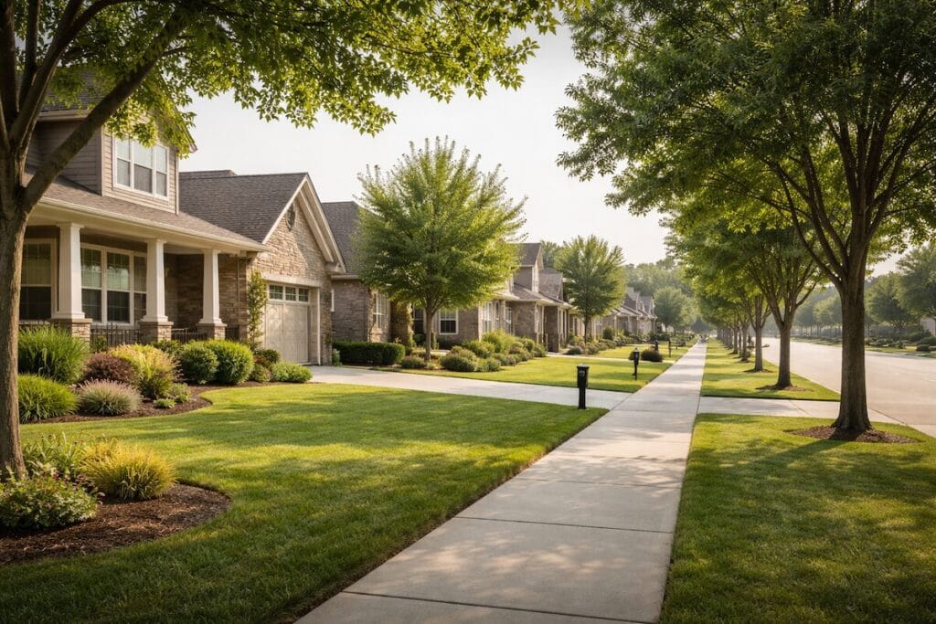 What happens after you call a real estate agent in Tulsa, shown through a calm Tulsa-area residential neighborhood