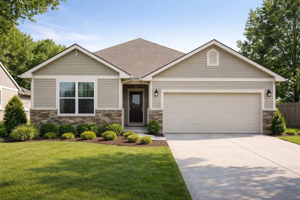 Typical Broken Arrow home representing affordability in a best medium sized city