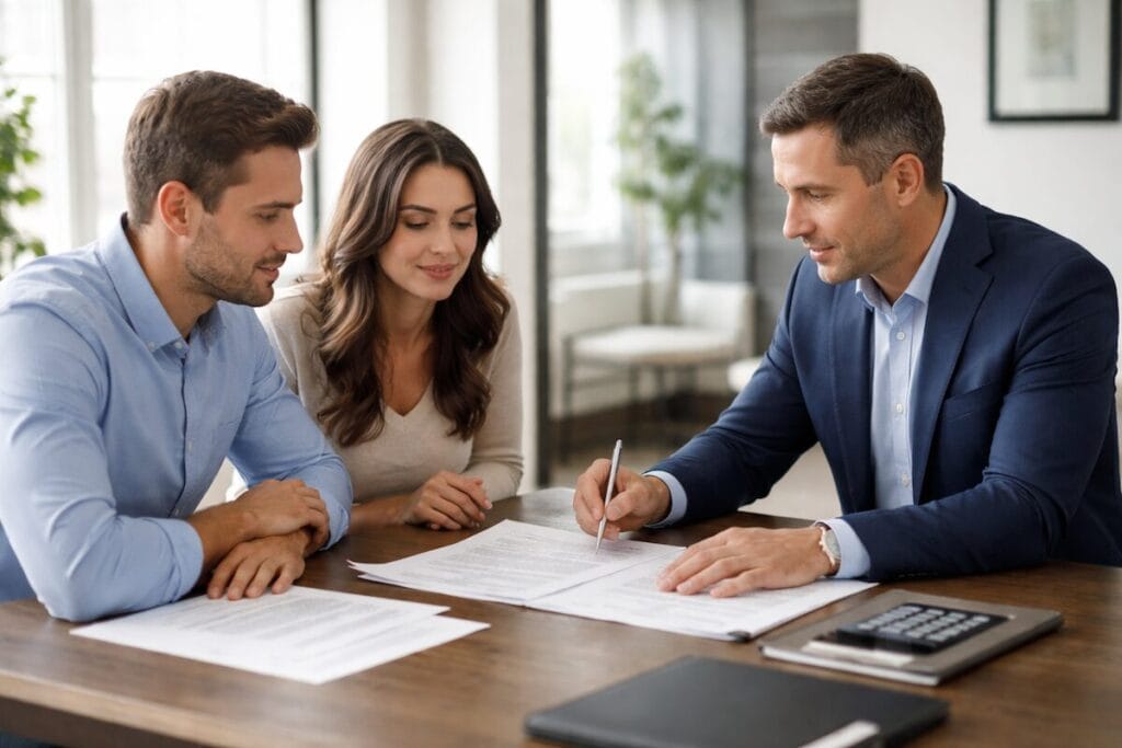 Tulsa homebuyer meeting with a mortgage lender to discuss financing options