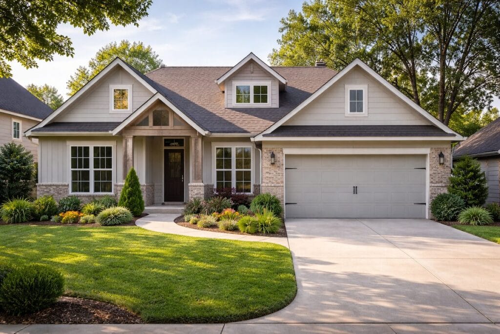 Well-maintained Tulsa home exterior in a quiet residential neighborhood