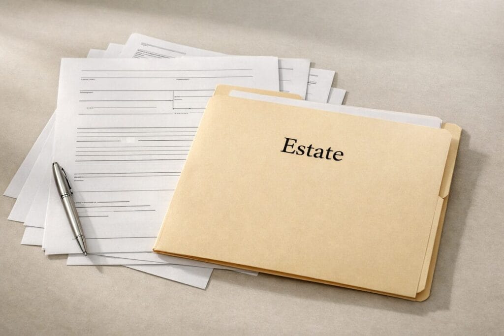Estate and probate documents organized for a Tulsa executor