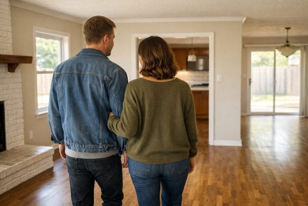 Buyers touring a home during the Tulsa home search process