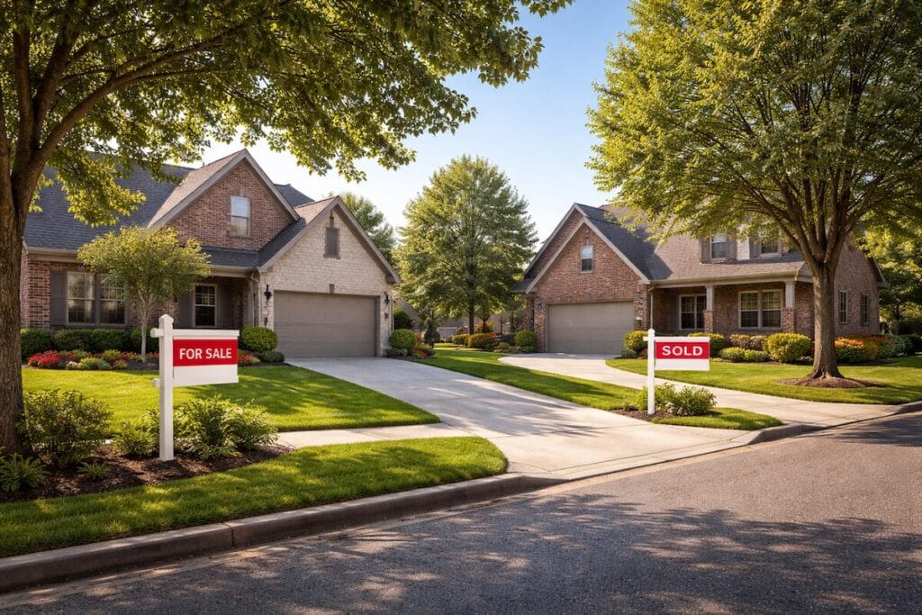 Tulsa neighborhood with for sale and sold homes