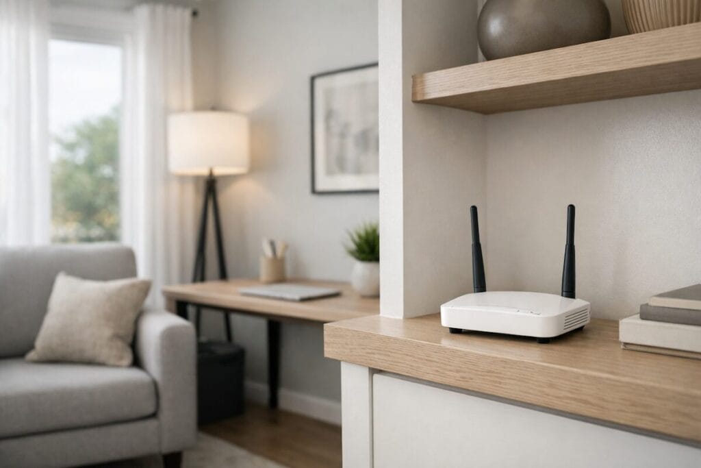 Home internet setup inside a Tulsa residence