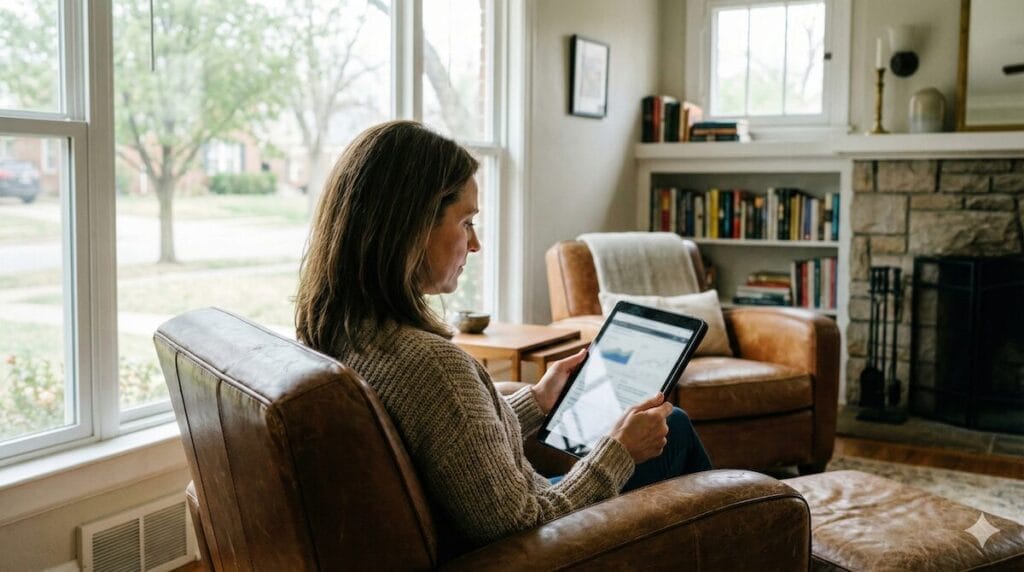 Homeowner reviewing Tulsa housing market information