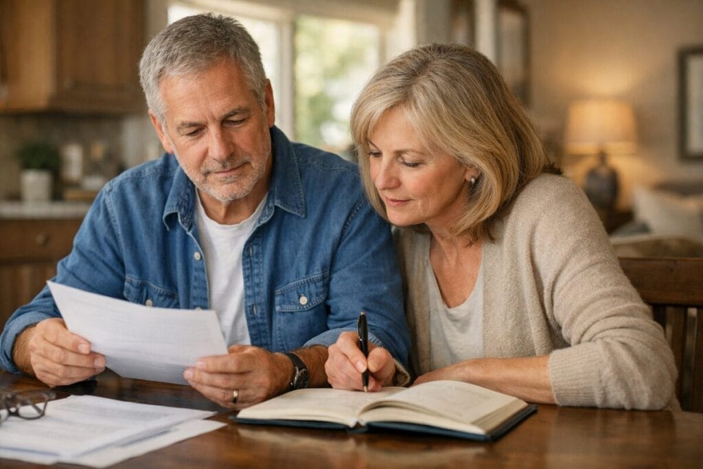 Tulsa homeowners reviewing finances while planning a move