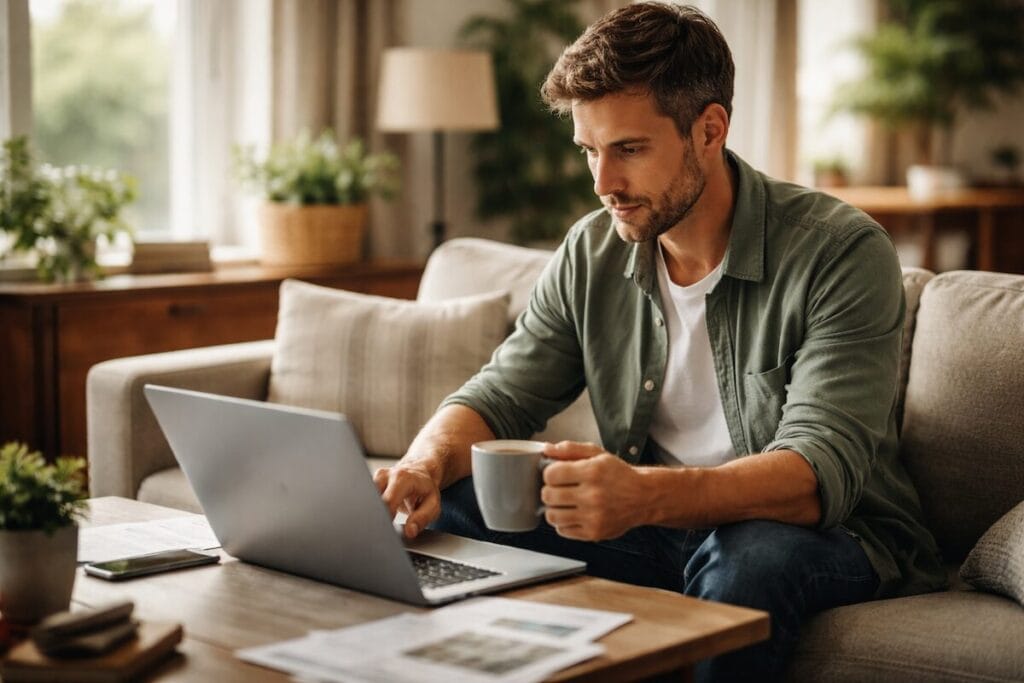 Homeowners in Tulsa discussing moving plans at a dining table