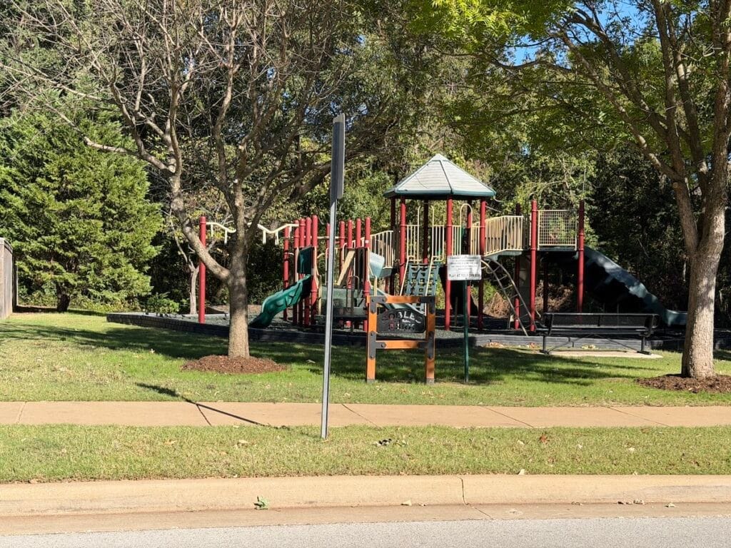 Playground area inside Legacy Park Tulsa neighborhood park