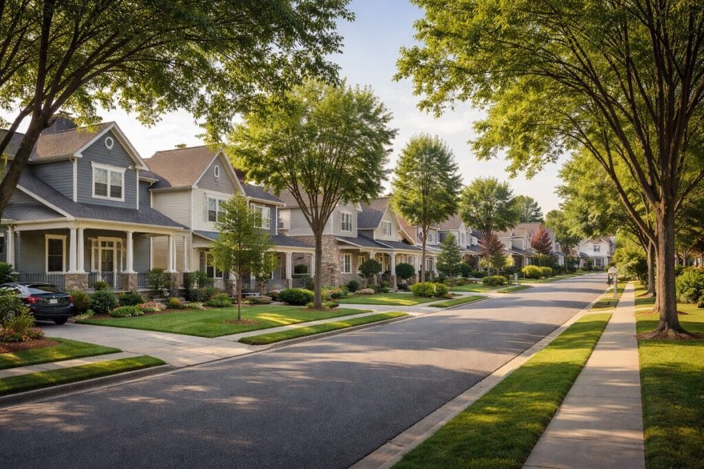 Tulsa residential neighborhood with a mix of entry-level and move-up homes