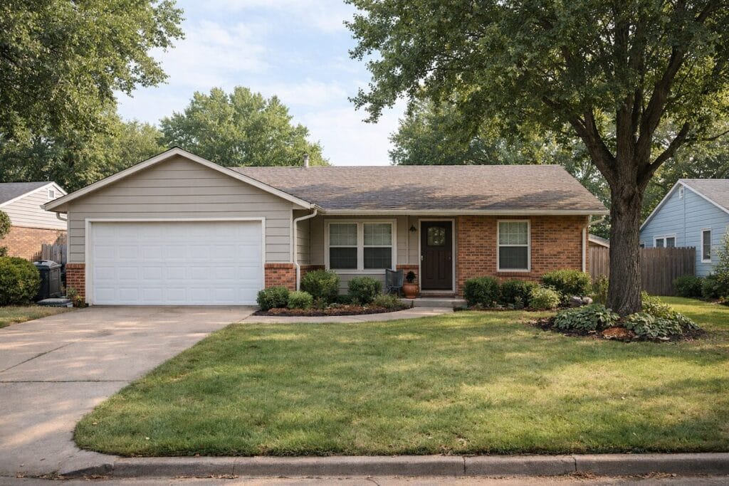 Single-family home in a Tulsa residential neighborhood