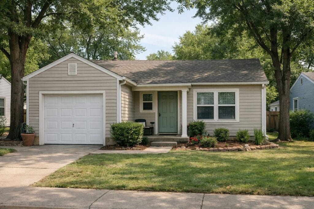 Typical single-family home exterior in a Tulsa residential neighborhood