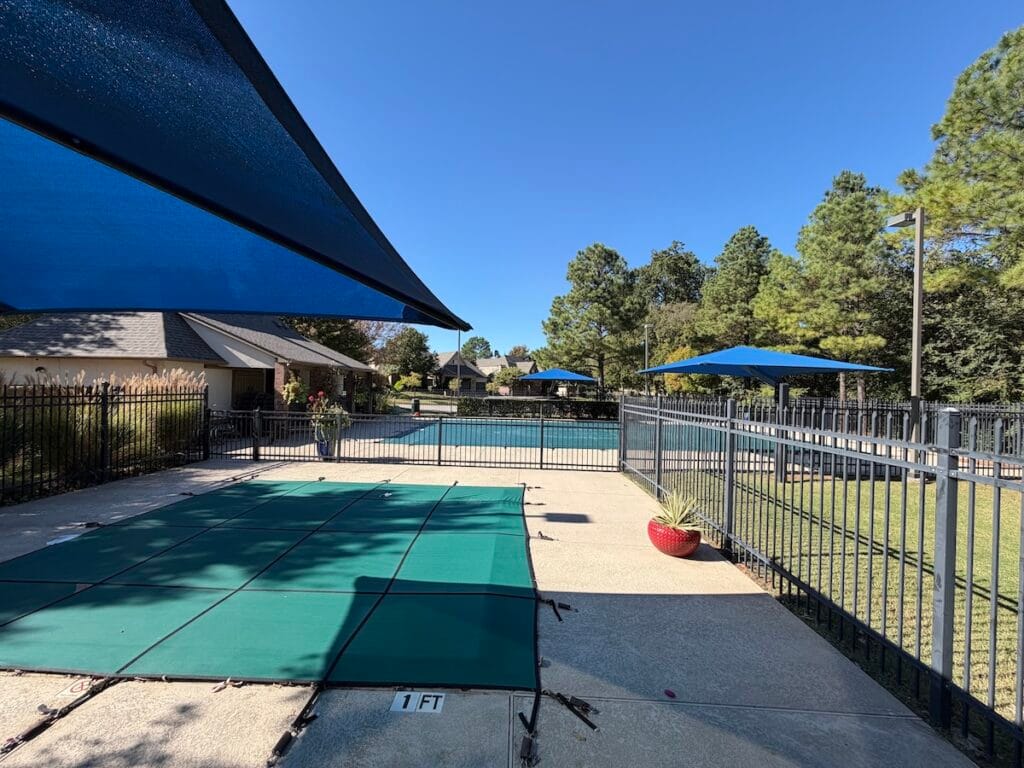 Community swimming pool in Legacy Park Tulsa neighborhood