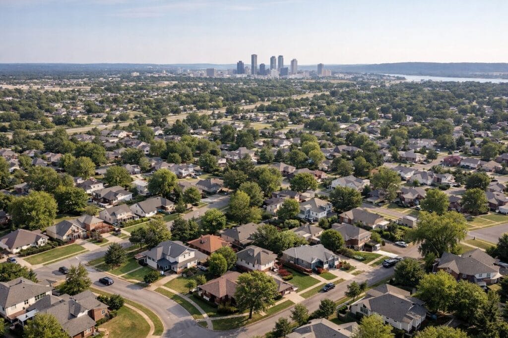 Residential neighborhoods across Tulsa and surrounding suburbs