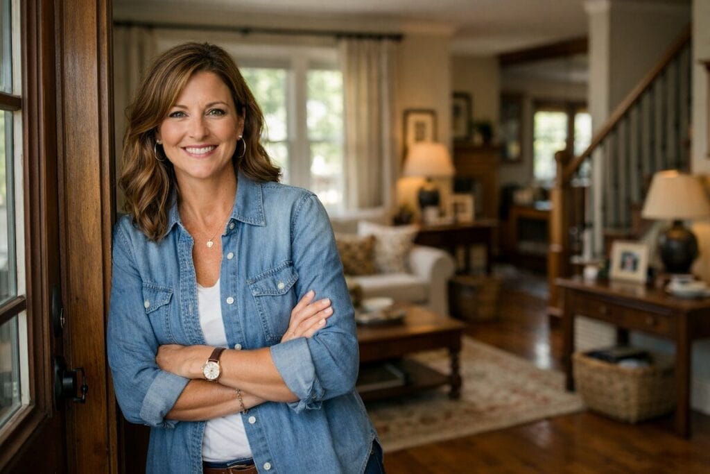 Tulsa homeowner standing in living room representing home equity and financial confidence