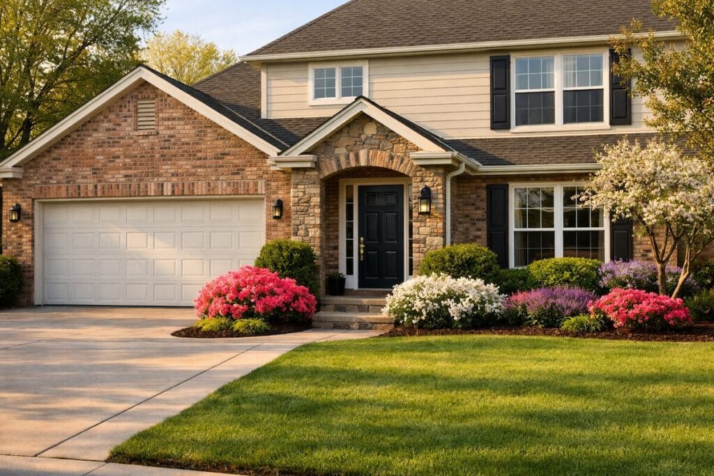 Tulsa home with strong curb appeal featuring fresh landscaping and a clean exterior ready for a spring listing