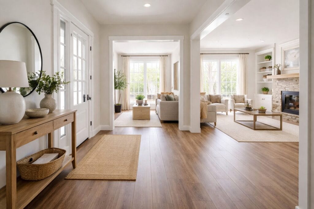 Bright and welcoming living room interior of a move-in ready home in the Tulsa metro area