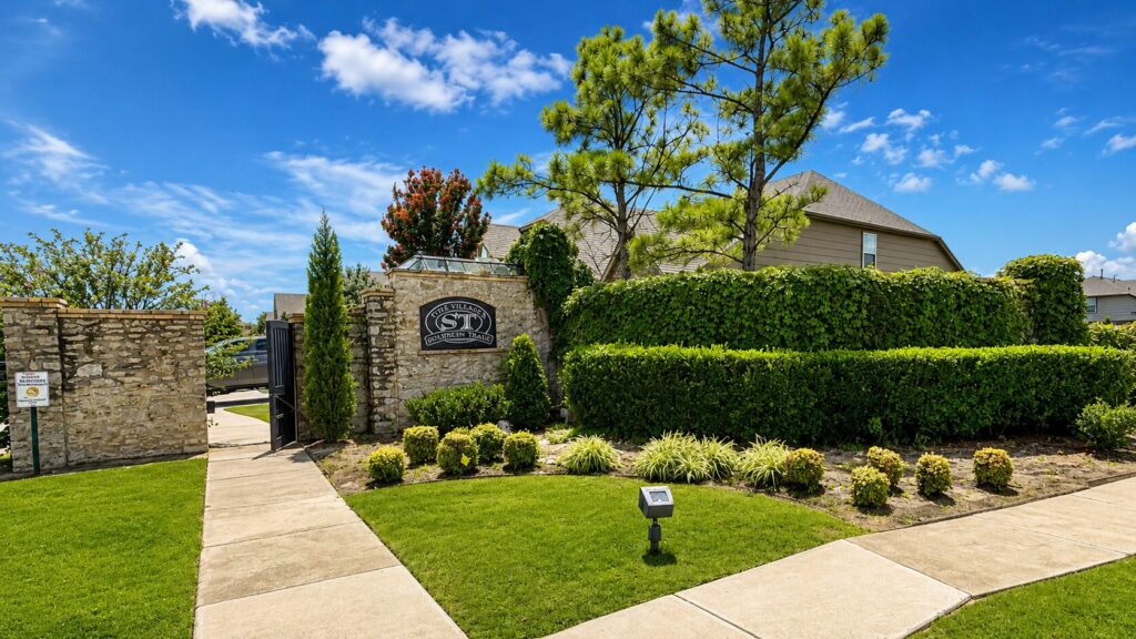 Entrance to The Village at Southern Trails neighborhood in Broken Arrow, Oklahoma.