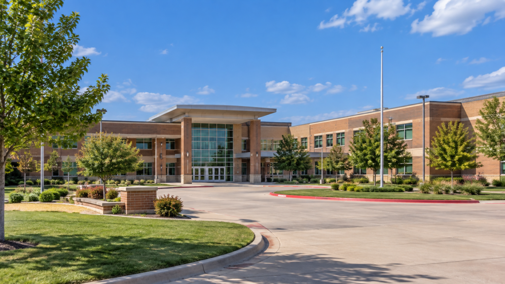Public high school campus in a Tulsa-area suburb serving Broken Arrow, Owasso, and Jenks families